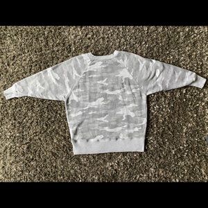 Aerie Gray Camo Crewneck Sweater